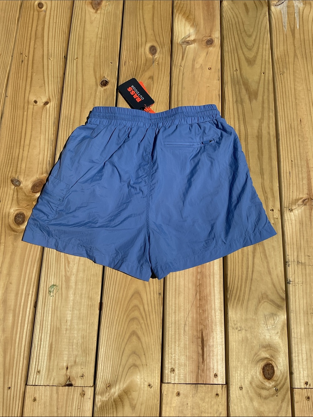 NWT Bass Outdoor Women’s Packable High Rise EBB&Flow Shorts In Blue Size Small - Picture 5 of 8
